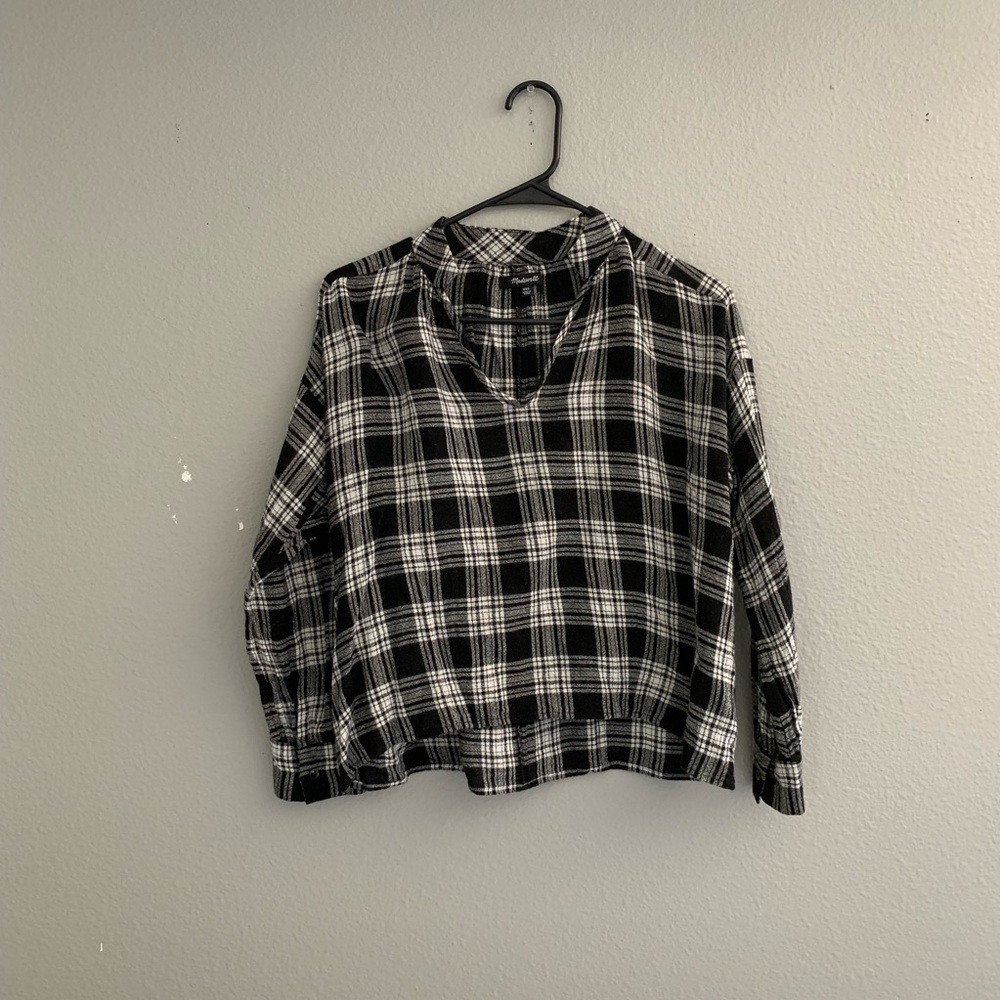 Madewell Plaid Flannel Top